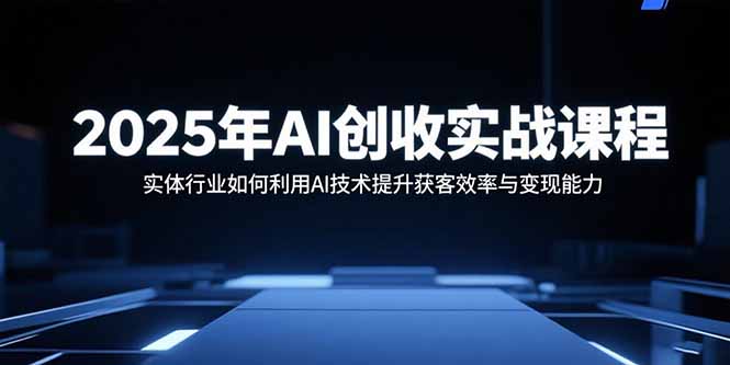 2025年AI创收实战课程：实体行业如何利用AI技术提升获客效率与变现能力-迈巴赫之家